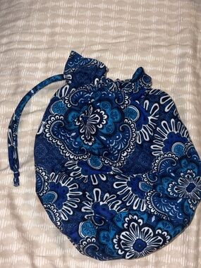 Vera Bradley Blue Tapestry Drawstring Wet Bag